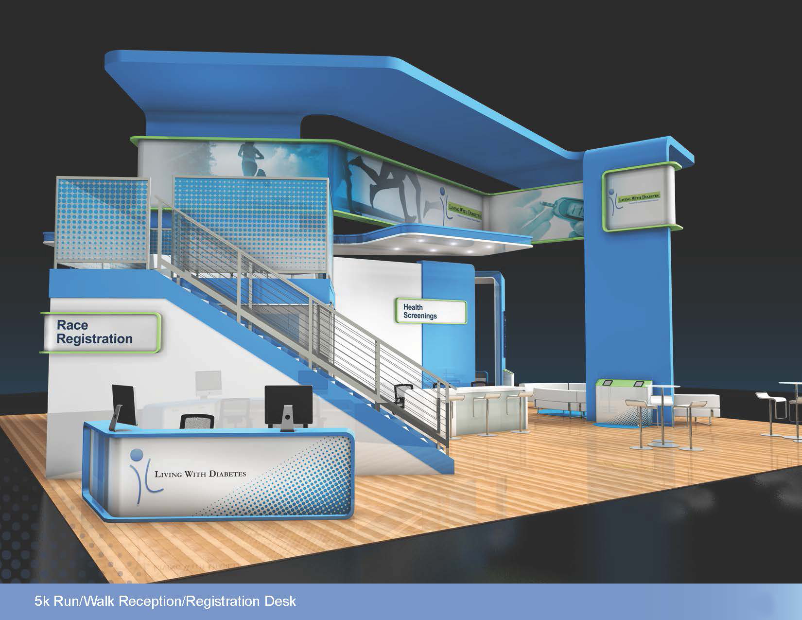 50'x50' Living With Diabetes Booth by Trevor Beniak at