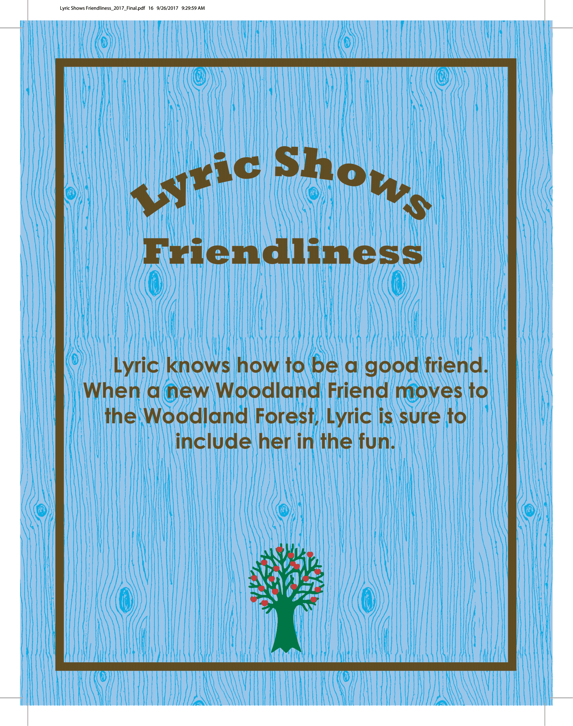 CORE Values Book Lyric Shows Friendliness by Courtney Mertel at