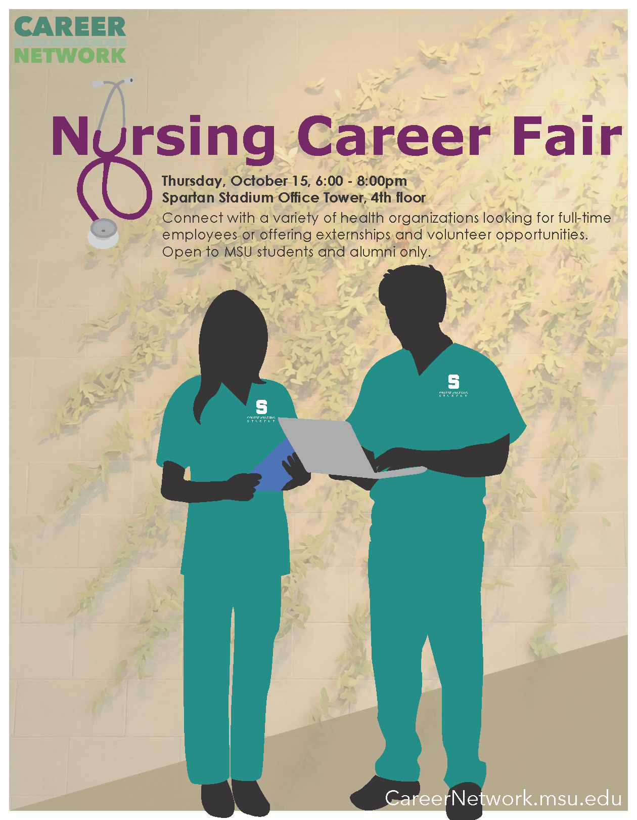 MSU Career Services Network Design Flyers by Catherine Shea at Coroflot.com