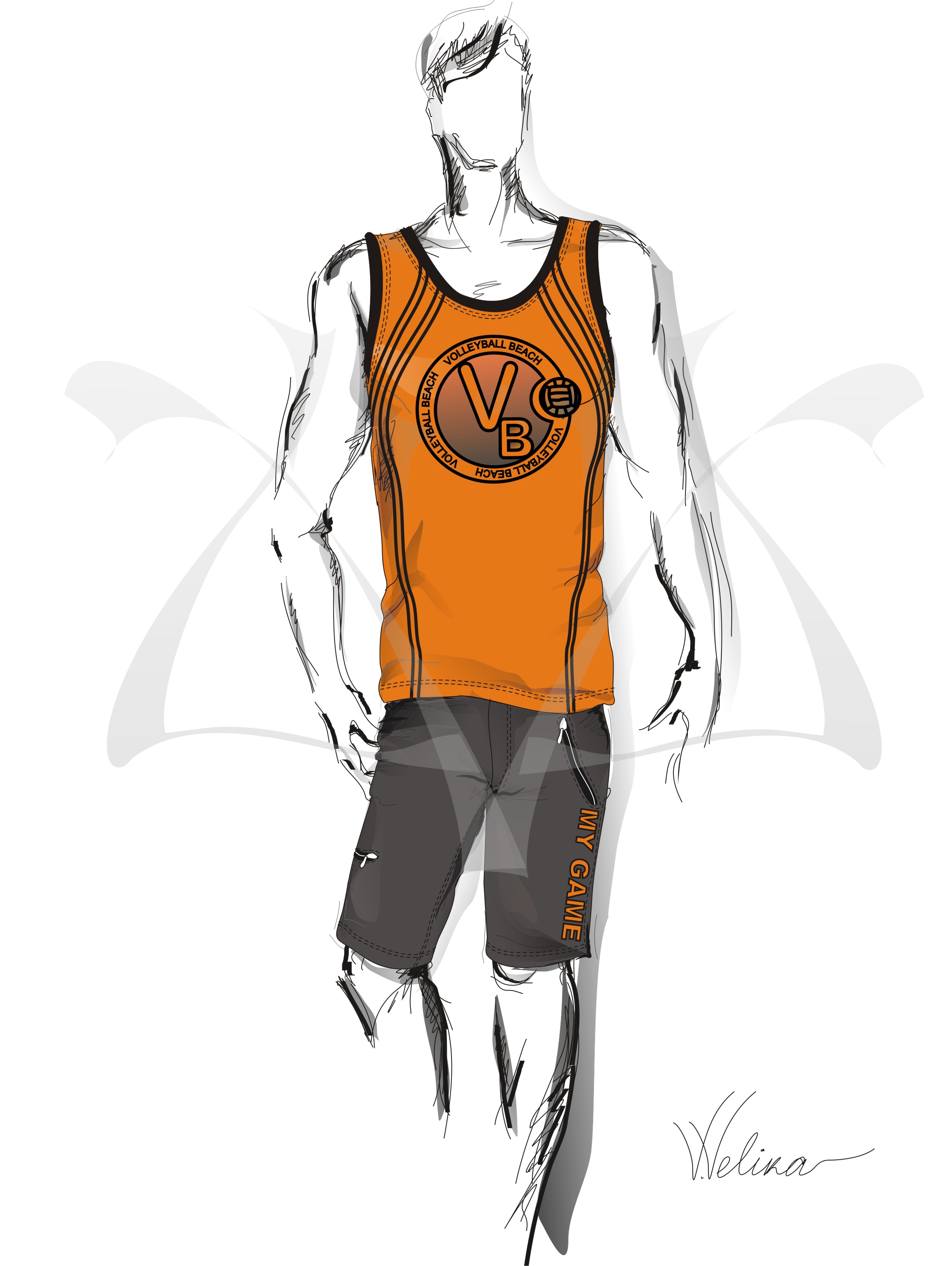 Digital Illustration and design for Sport Wear . by Vita Velika at