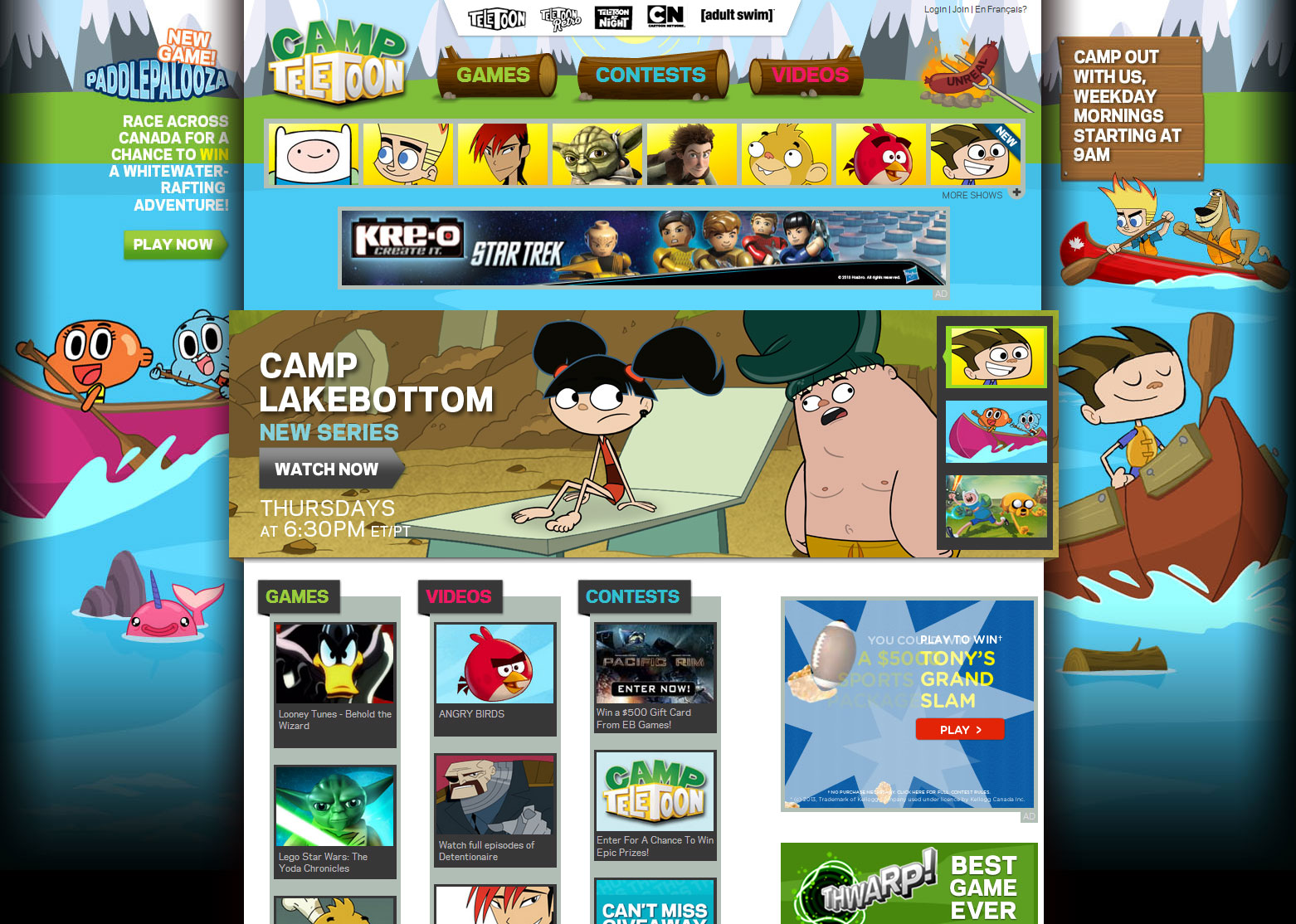 teletoon.com redesign by Jess Kroez at Coroflot.com