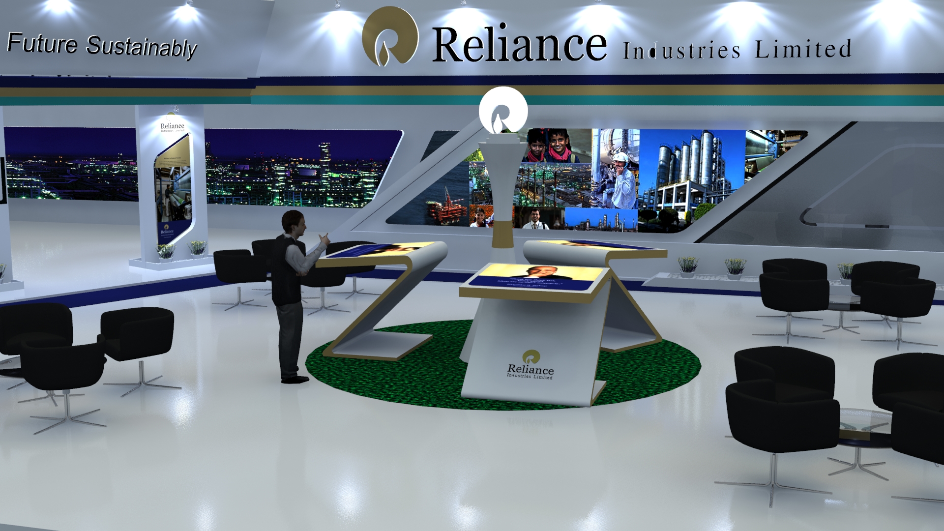 Reliance Vibrant Gujarat 2015, 40x15 by Vijay Yadav at