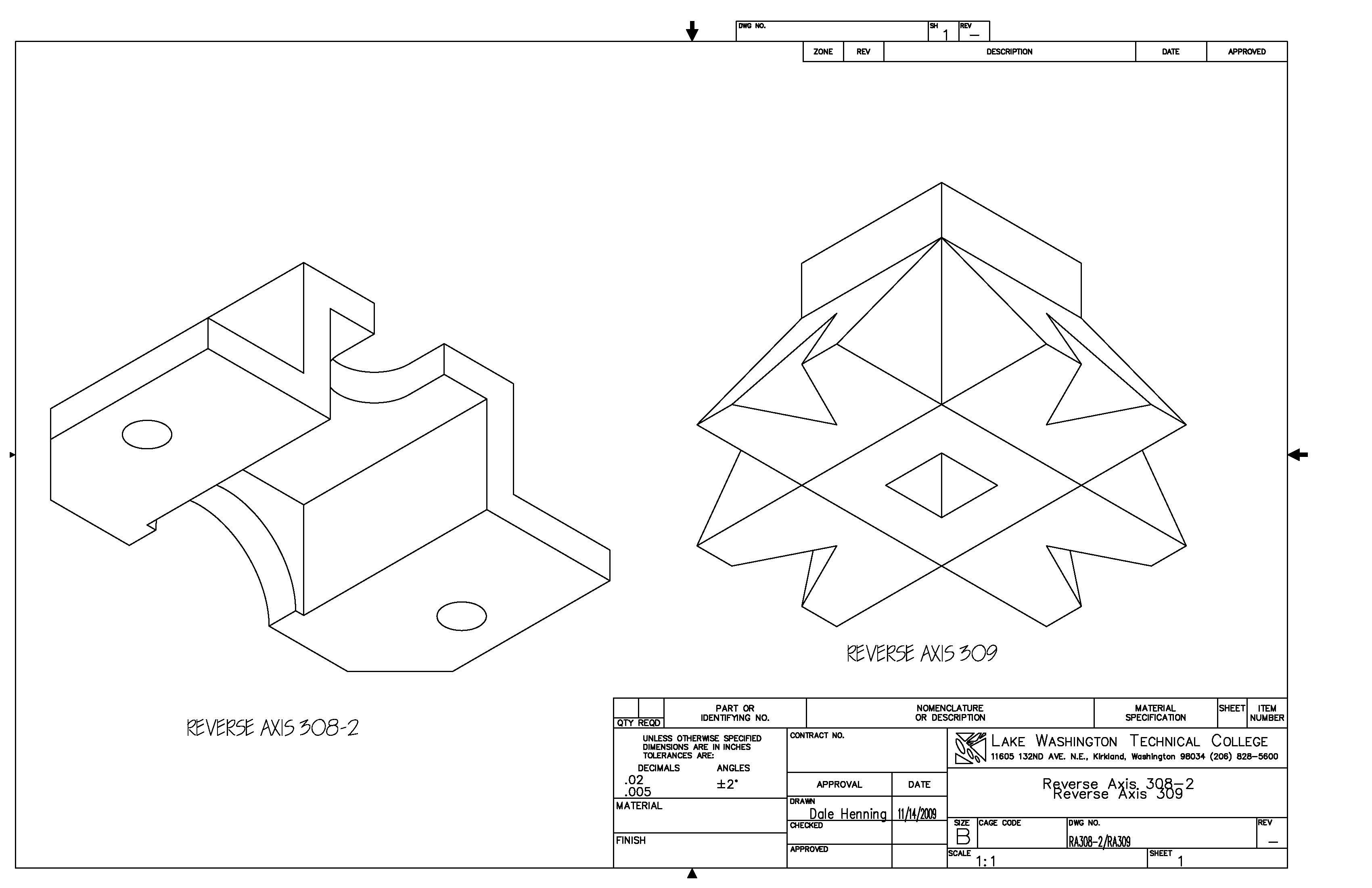 Examples of Mechanical Drawings by Dale Henning at
