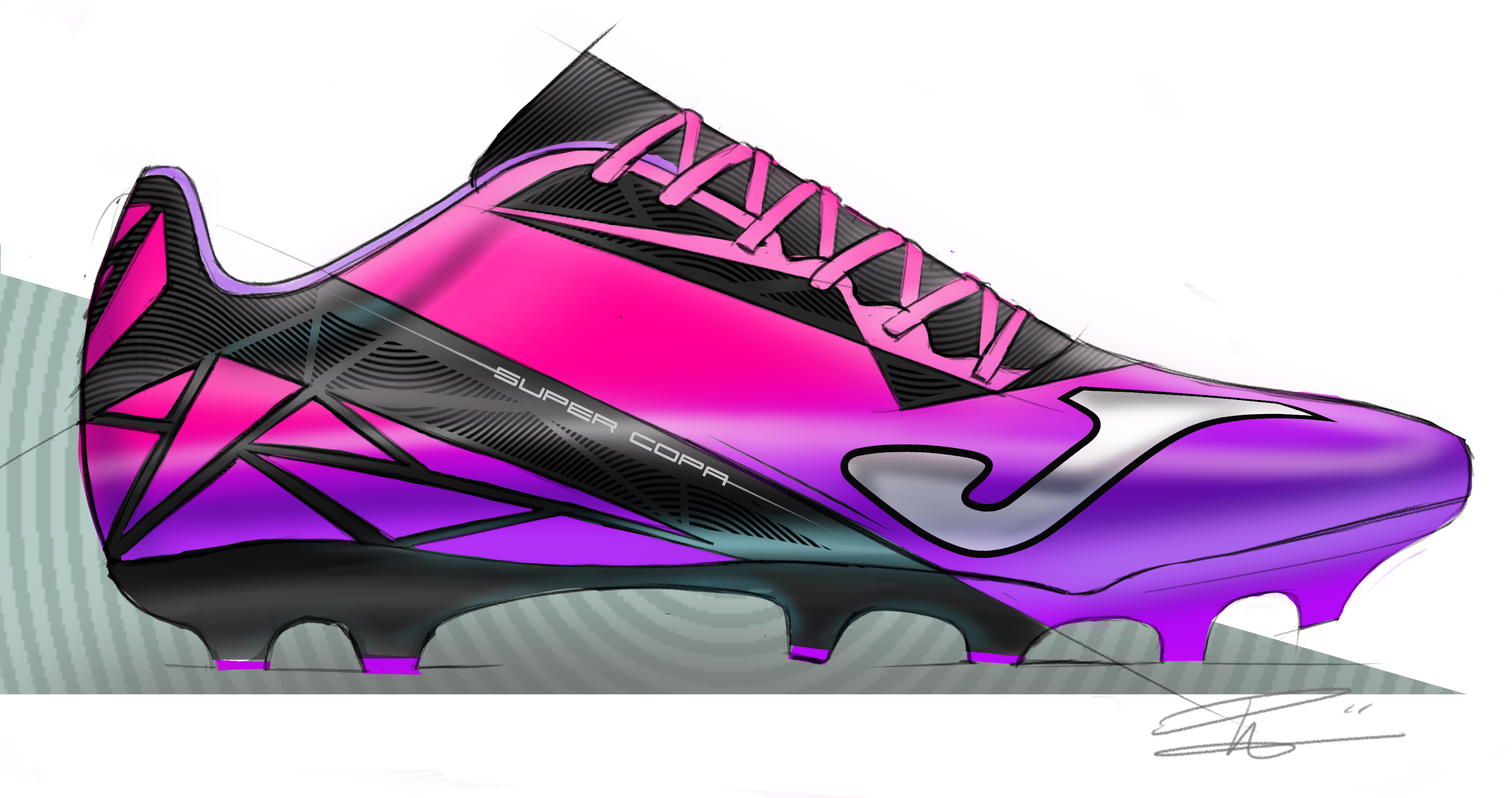 soccer boots sketches by Pedro Manzanero Villanueva at