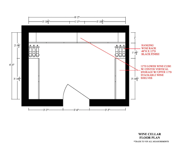 AutoCAD/SketchUp Wine Cellar Space Planning Elevations Callouts by Samantha Wood at