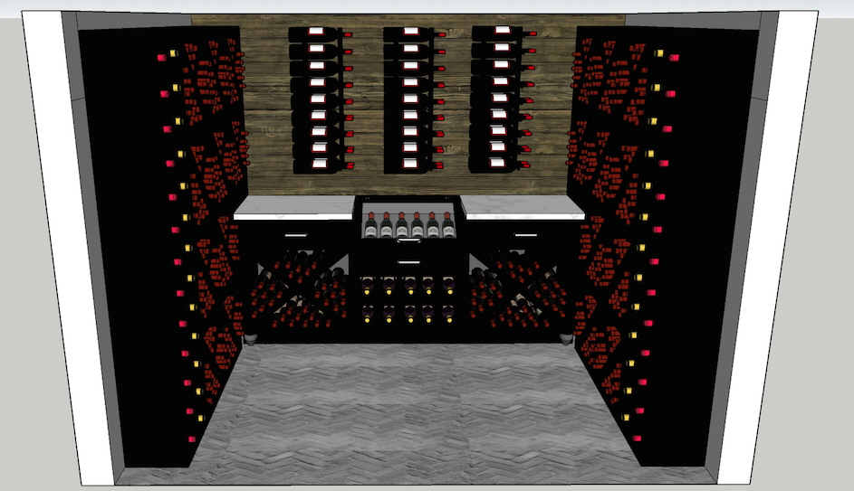 AutoCAD/SketchUp Wine Cellar Space Planning Elevations Callouts