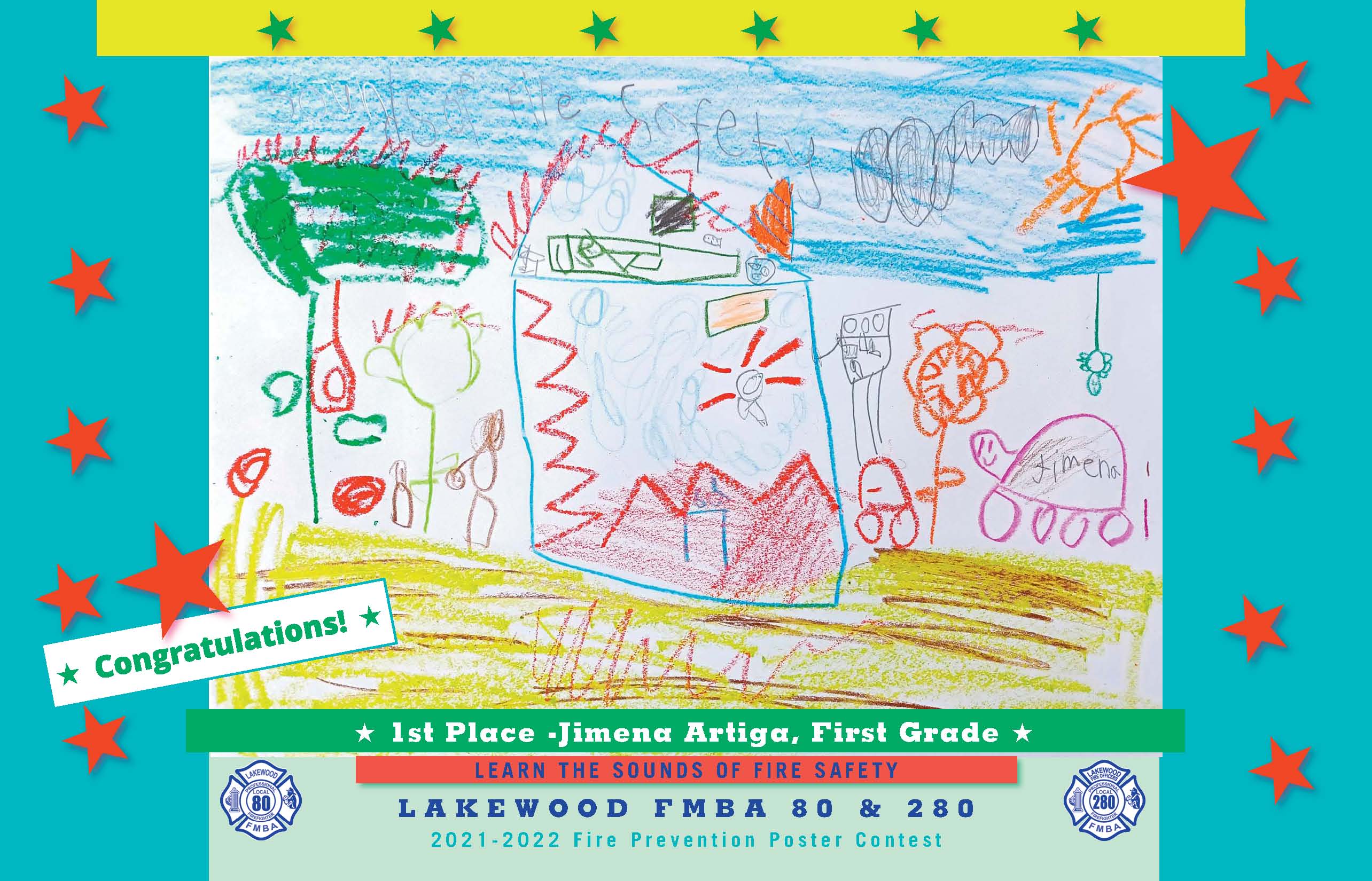 Lakewood Fire FMBA 80 & 280 Fire Safety Poster Contest, winners 2022 by
