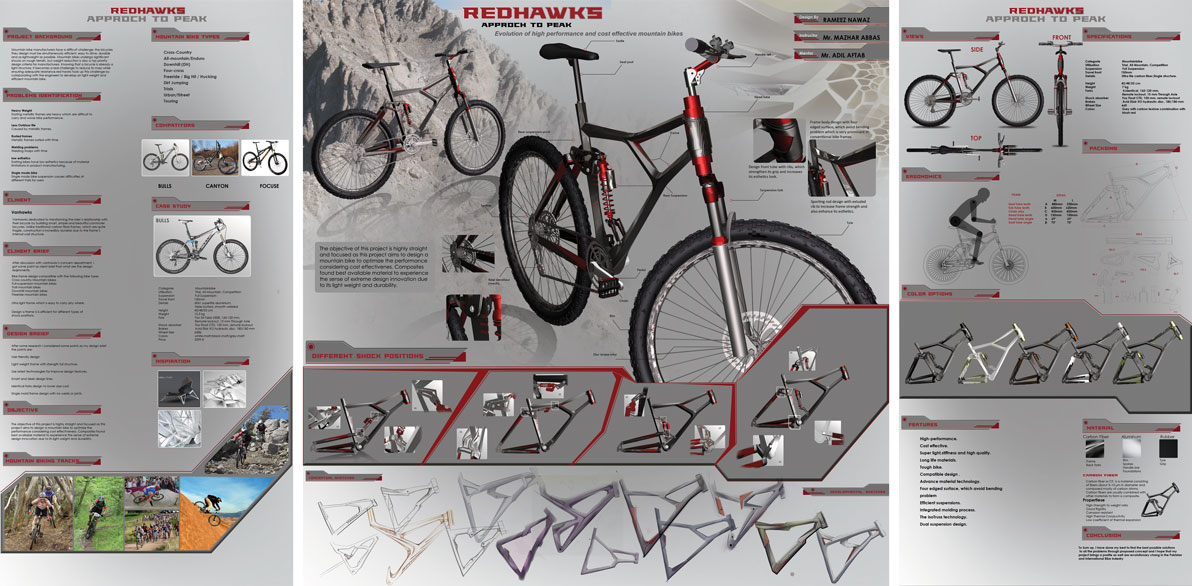 Mountain Bike design, 3D modelling & presentation by Rameez Nawaz at