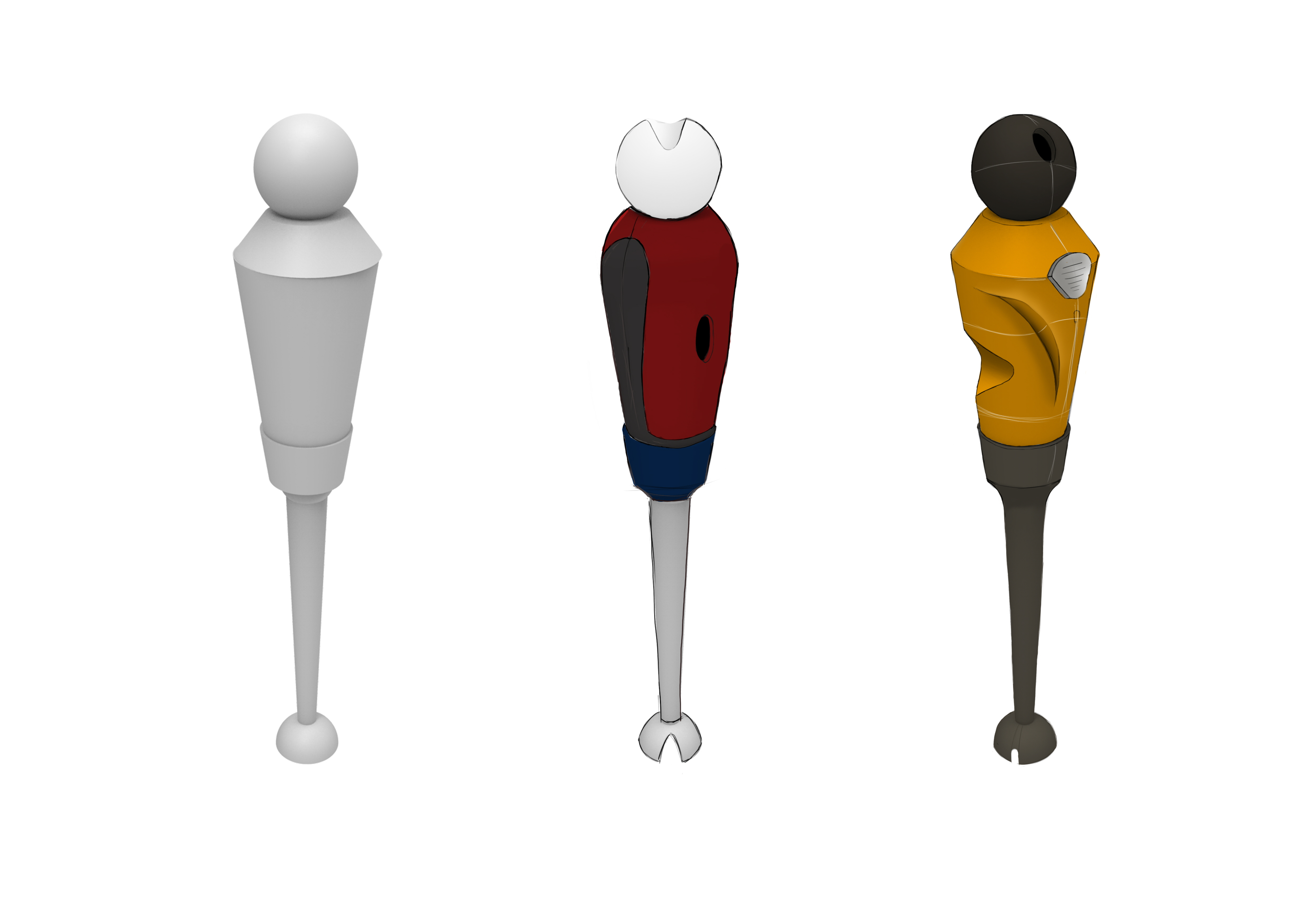 Stick Blender Industrial Sketching by IGNATIUS NG at