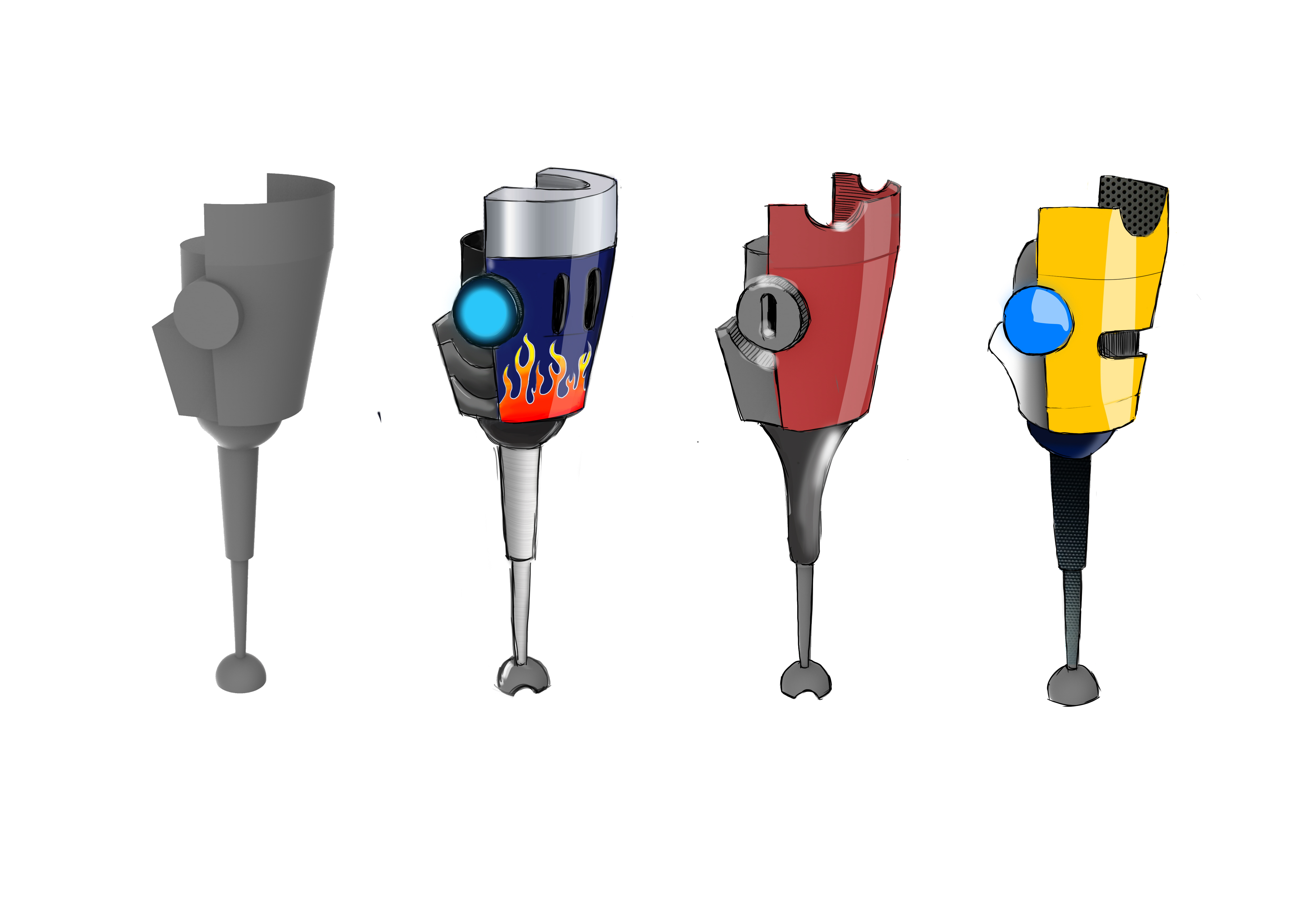 Stick Blender Industrial Sketching by IGNATIUS NG at