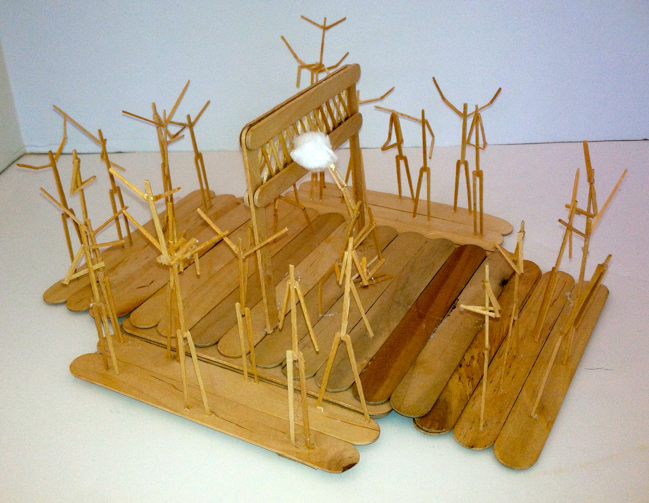 Wood and Craft Stick Sculpture Intro by Mrs. Kristin Lindsley at