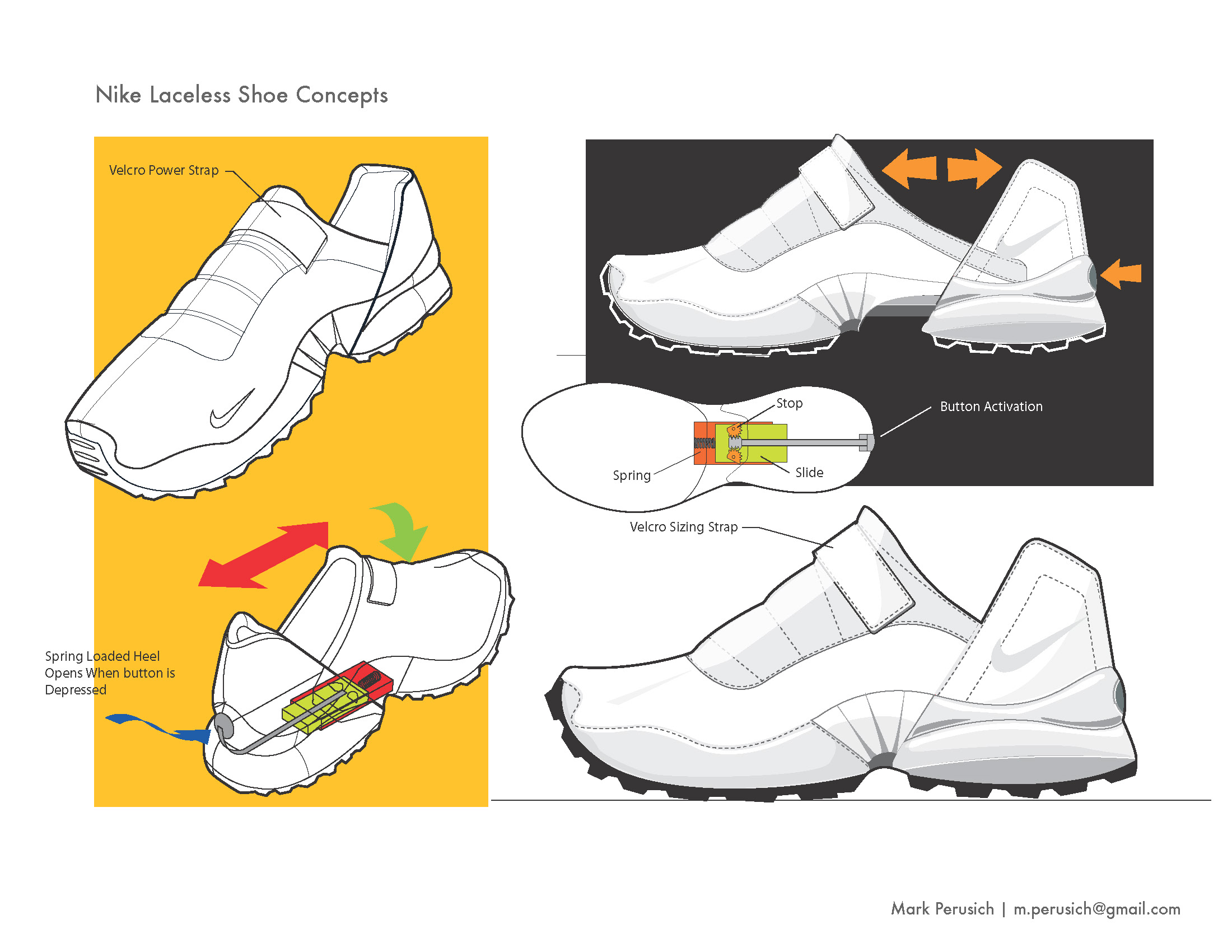 Nike Laceless Shoe Concept by Mark Perusich at