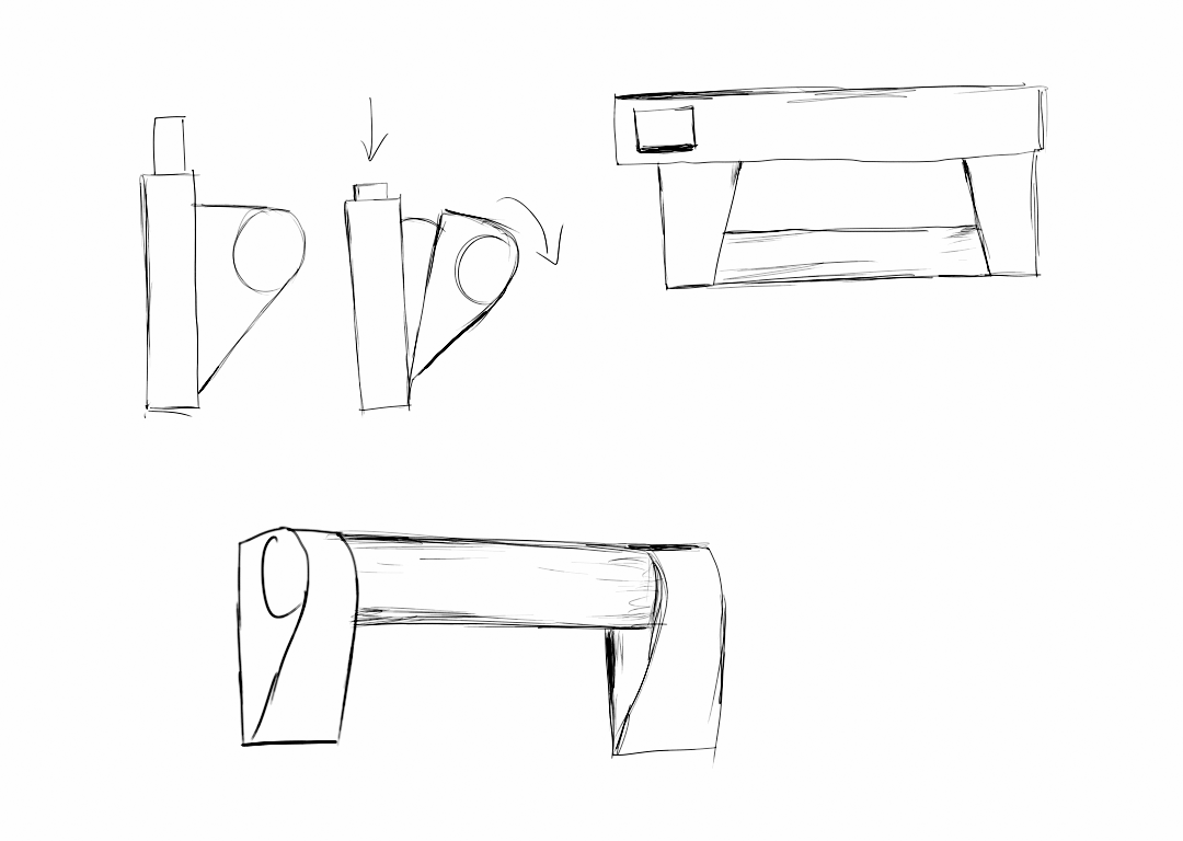 Ergonomic door handle design by Abhilash C at