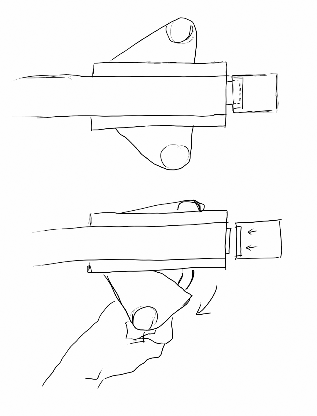 Ergonomic door handle design by Abhilash C at