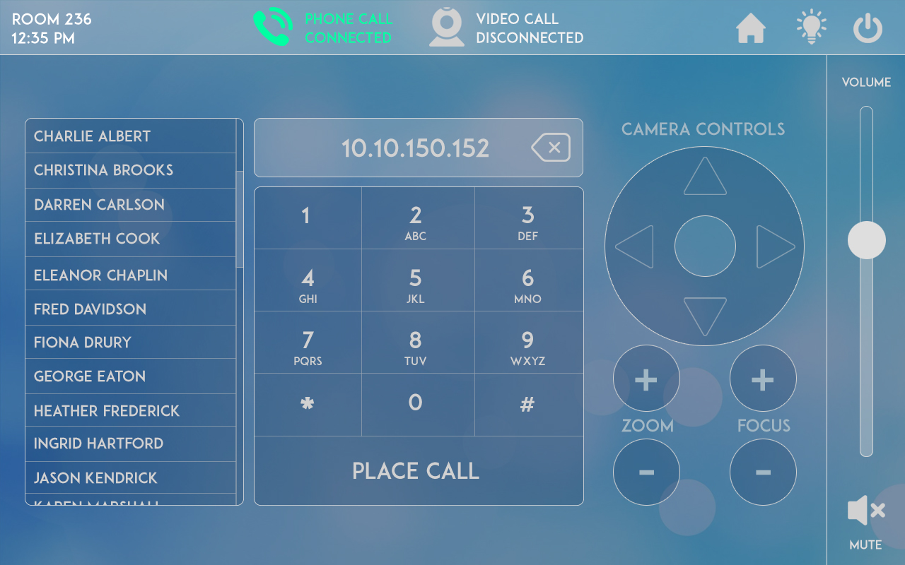 AV Control System UI Example 1 by Sarah Field at