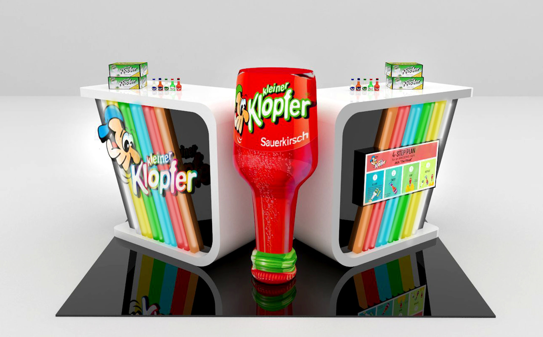 SAMPLING TABLE, SAMPLING BOOTH, MOBILE BOOTH, CART by Bennedictine