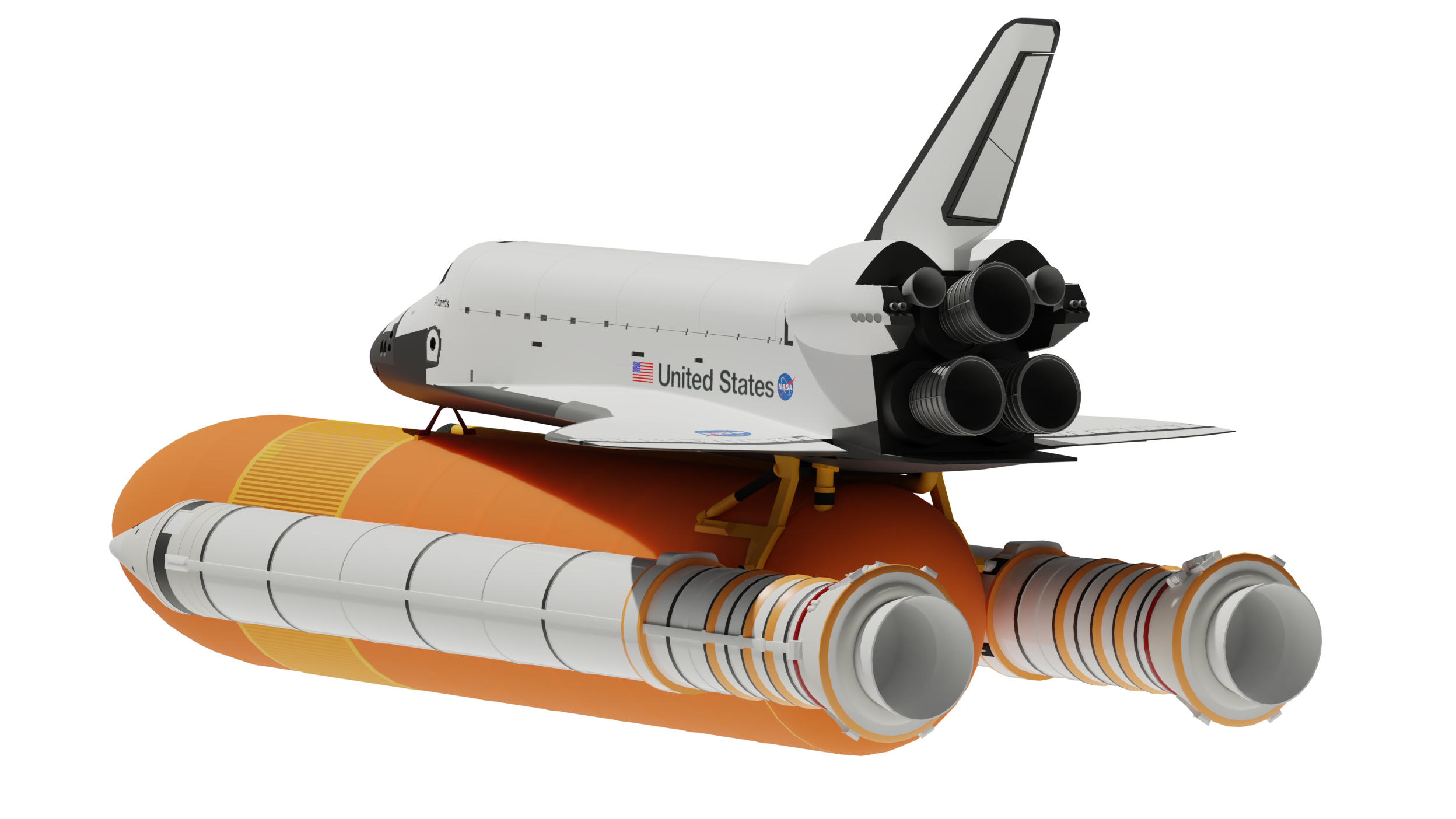 Space Shuttle Boosters and Fuel Tank by Zlatko Margeta at
