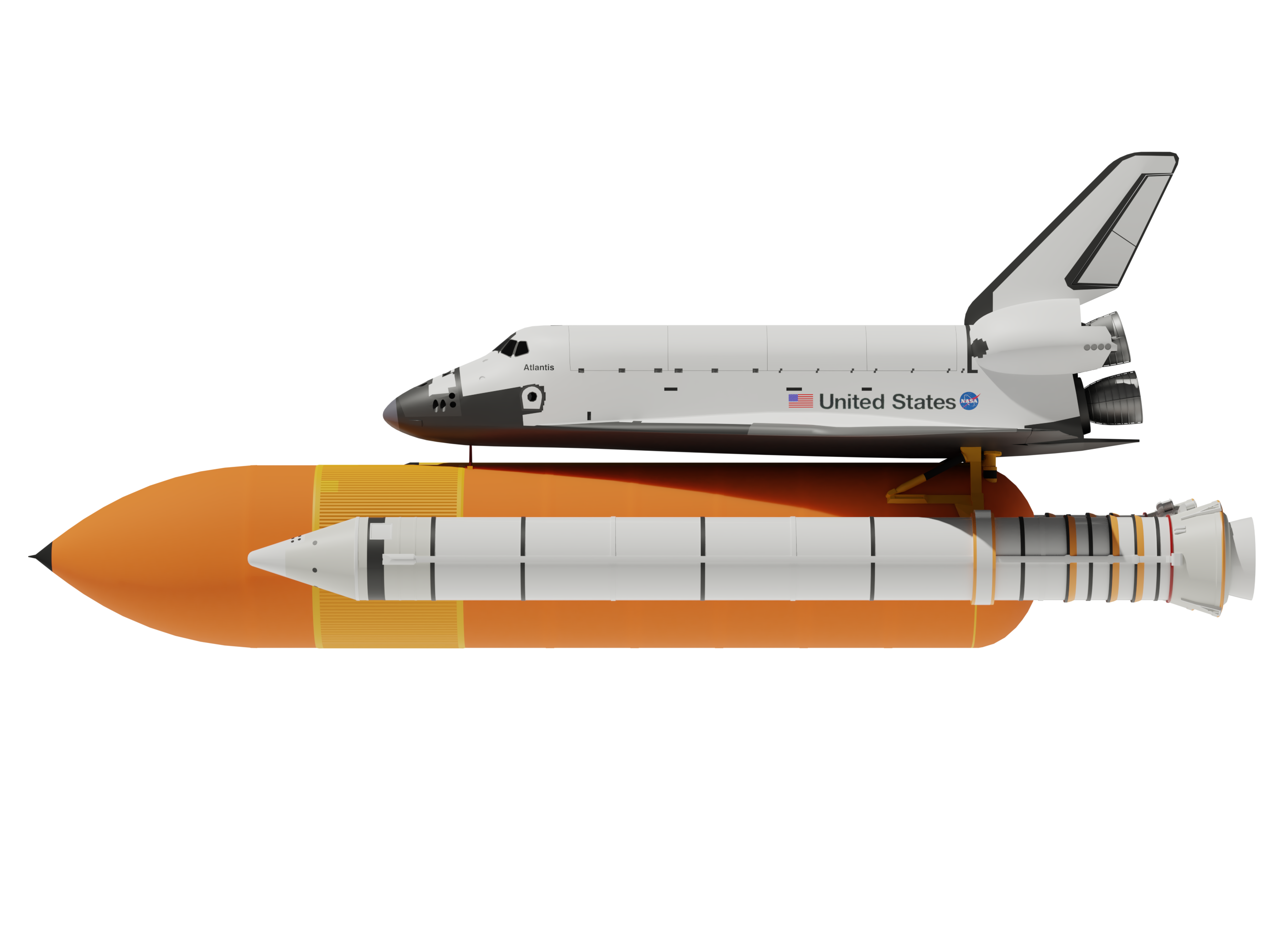 Space Shuttle Boosters and Fuel Tank by Zlatko Margeta at