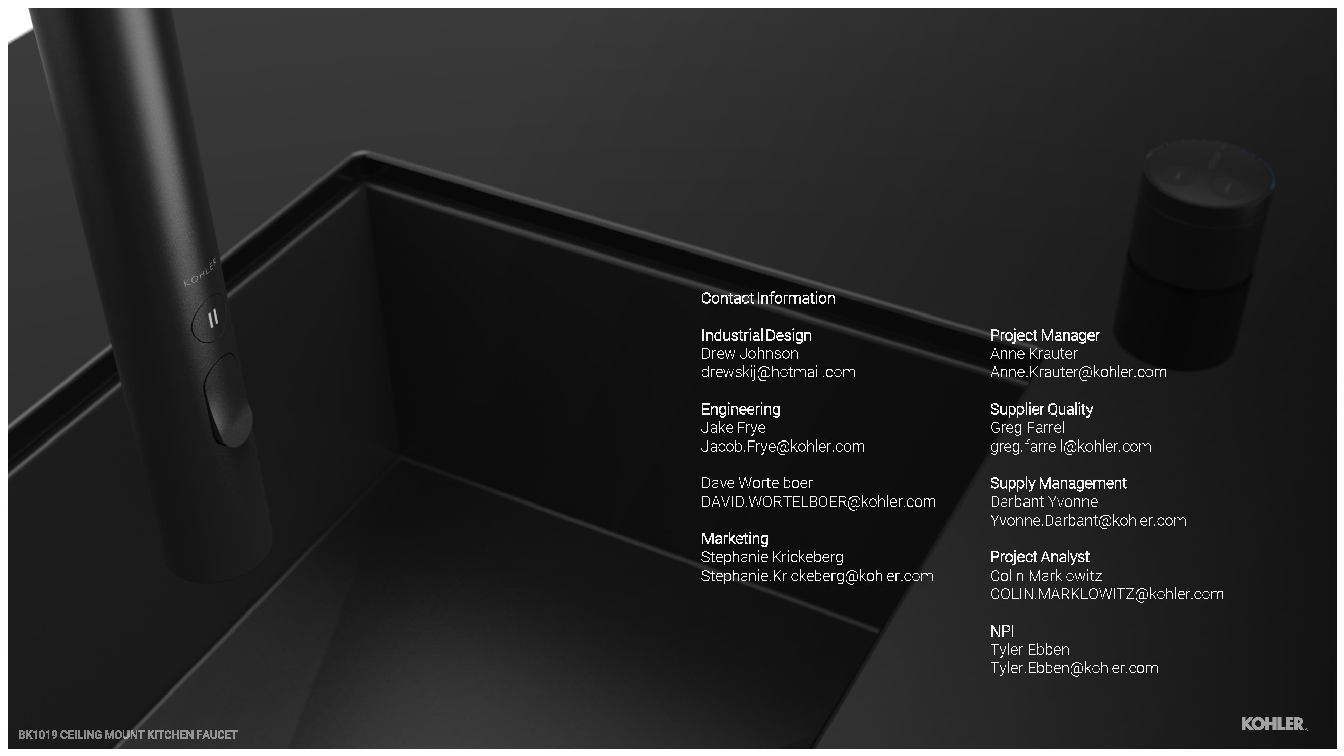 Purist Suspend Ceiling Mount Kitchen Faucet by Drew Johnson at