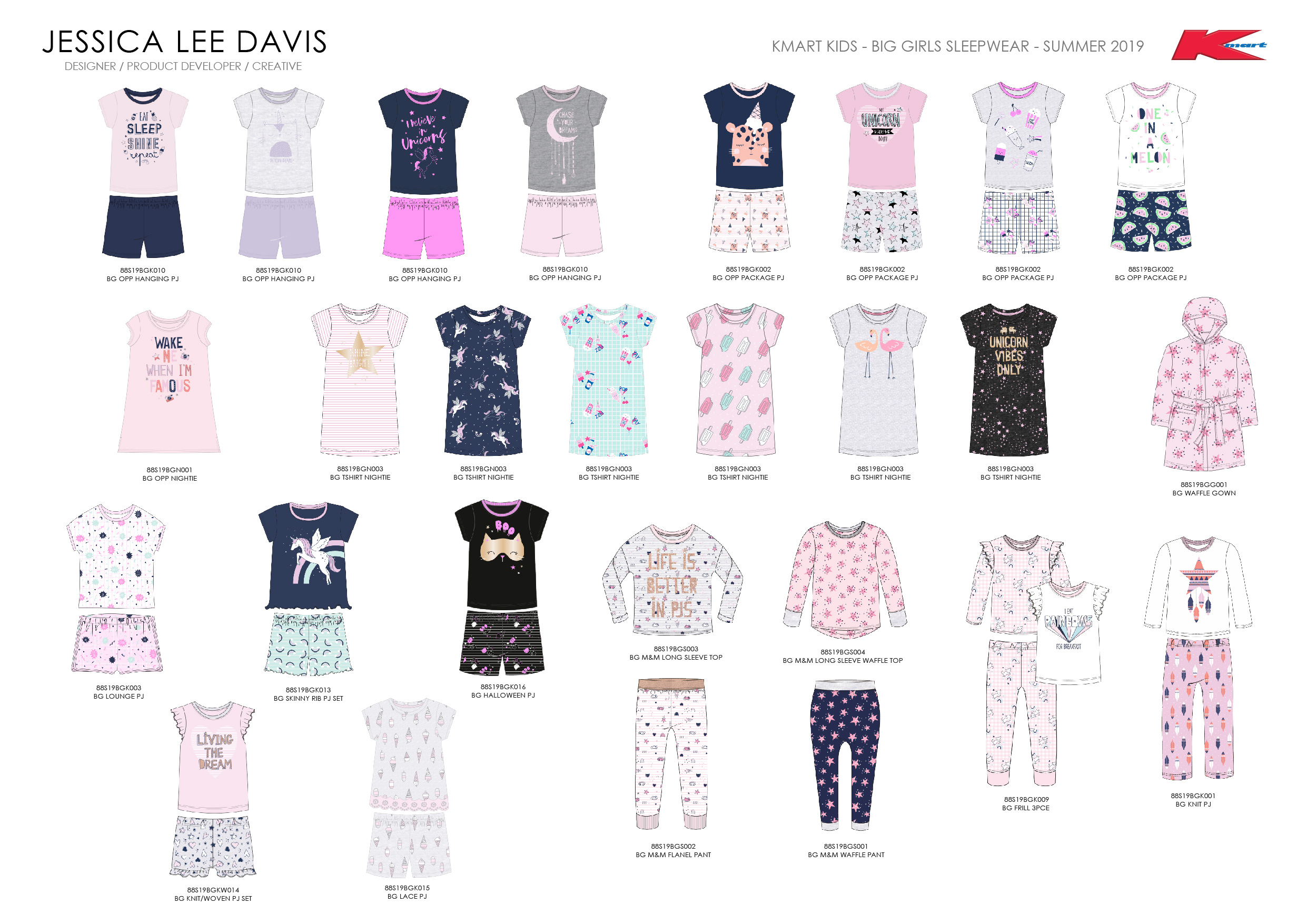 Kmart Girls Sleepwear, Accessories, Underwear & Socks Collections 2018