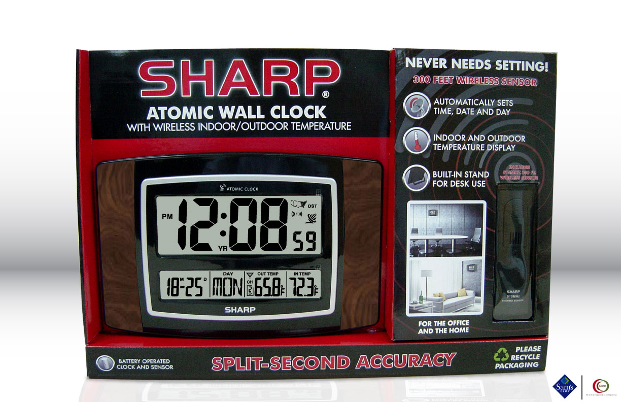 SHARP LCD Atomic Wall Clock by Michelle Stern at