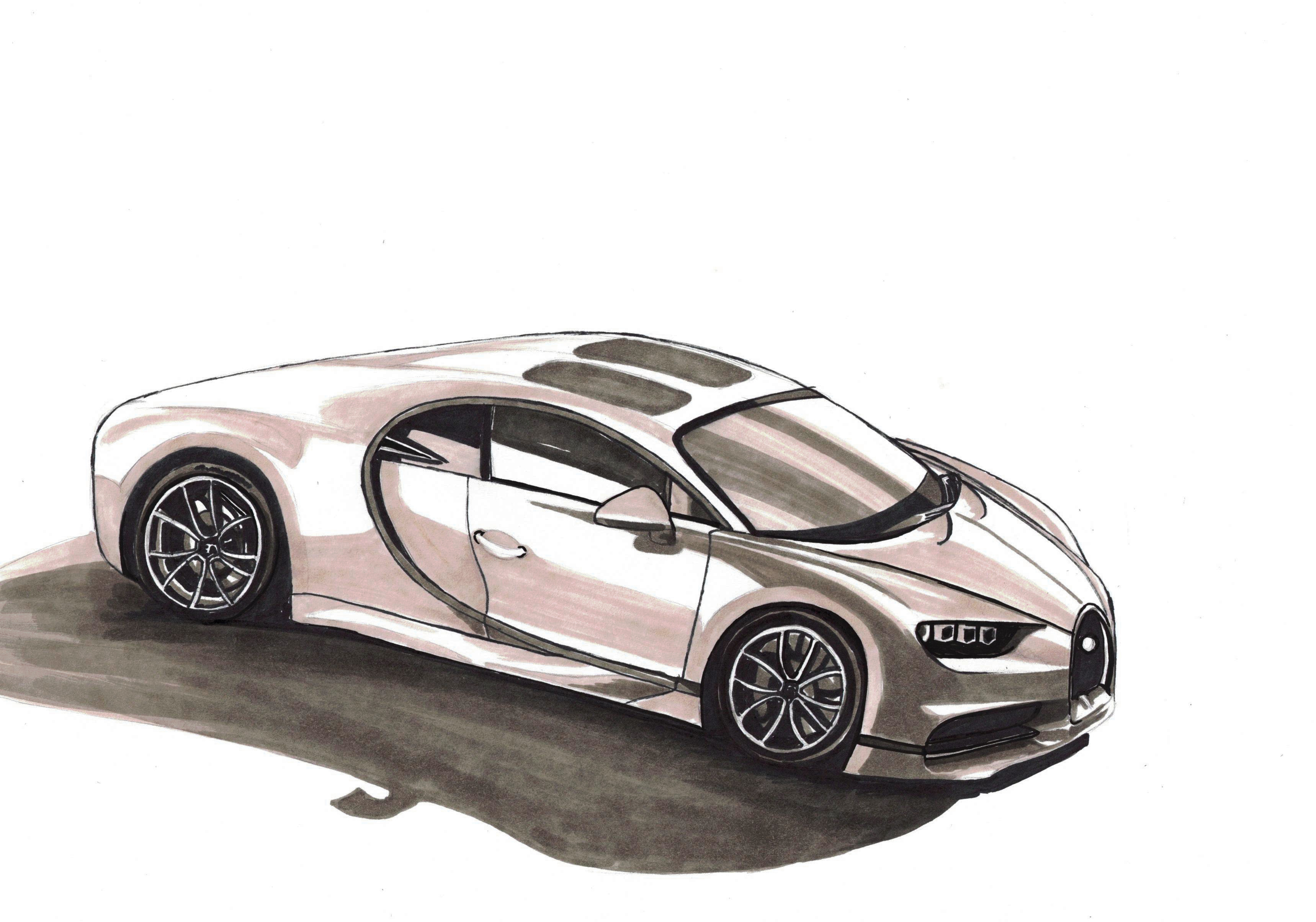 Sports Car Sketch Book by Alexa Fujino at
