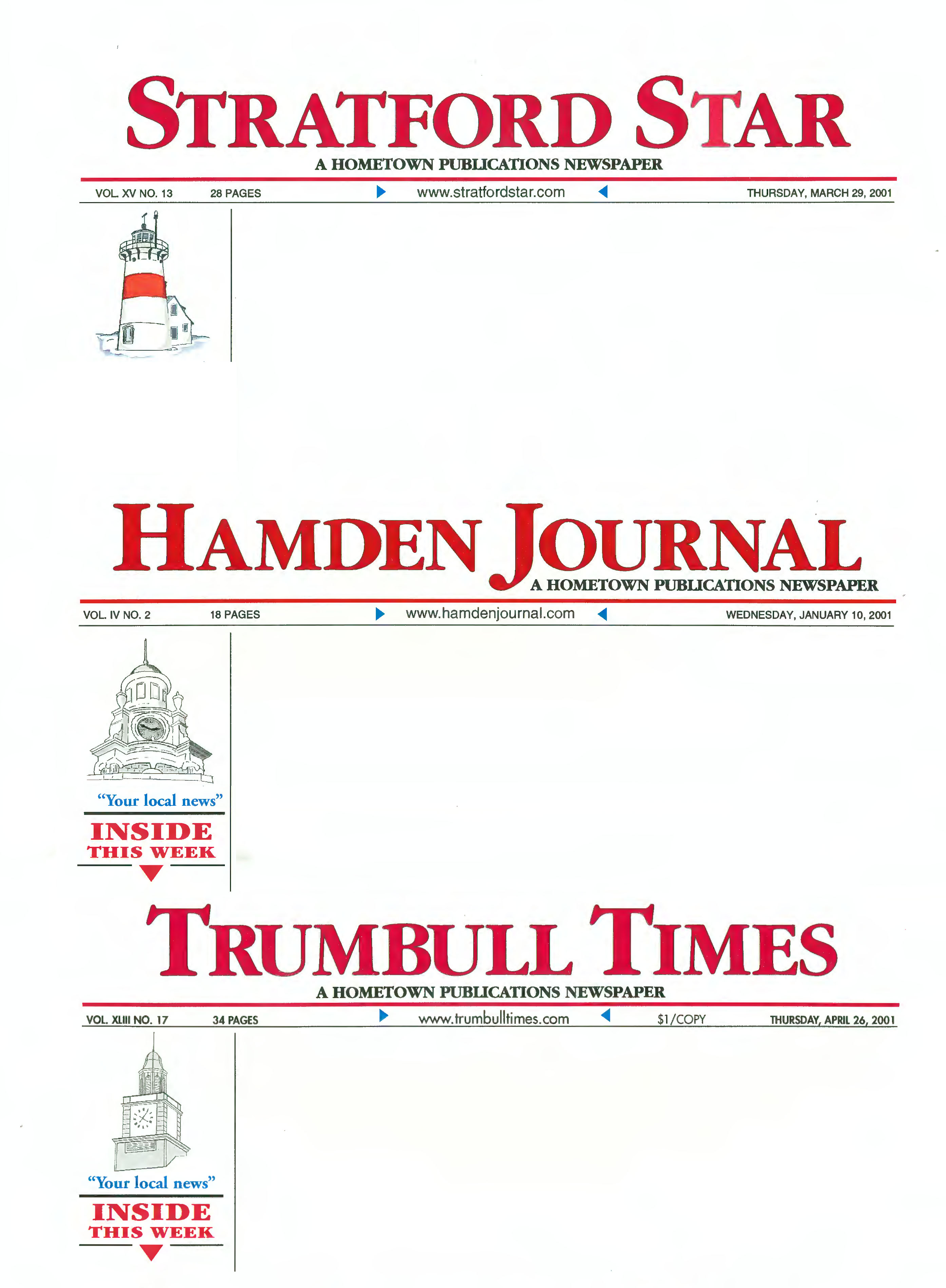 Masthead Design of Hometown Weekly Newspapers by Douglas Smith at