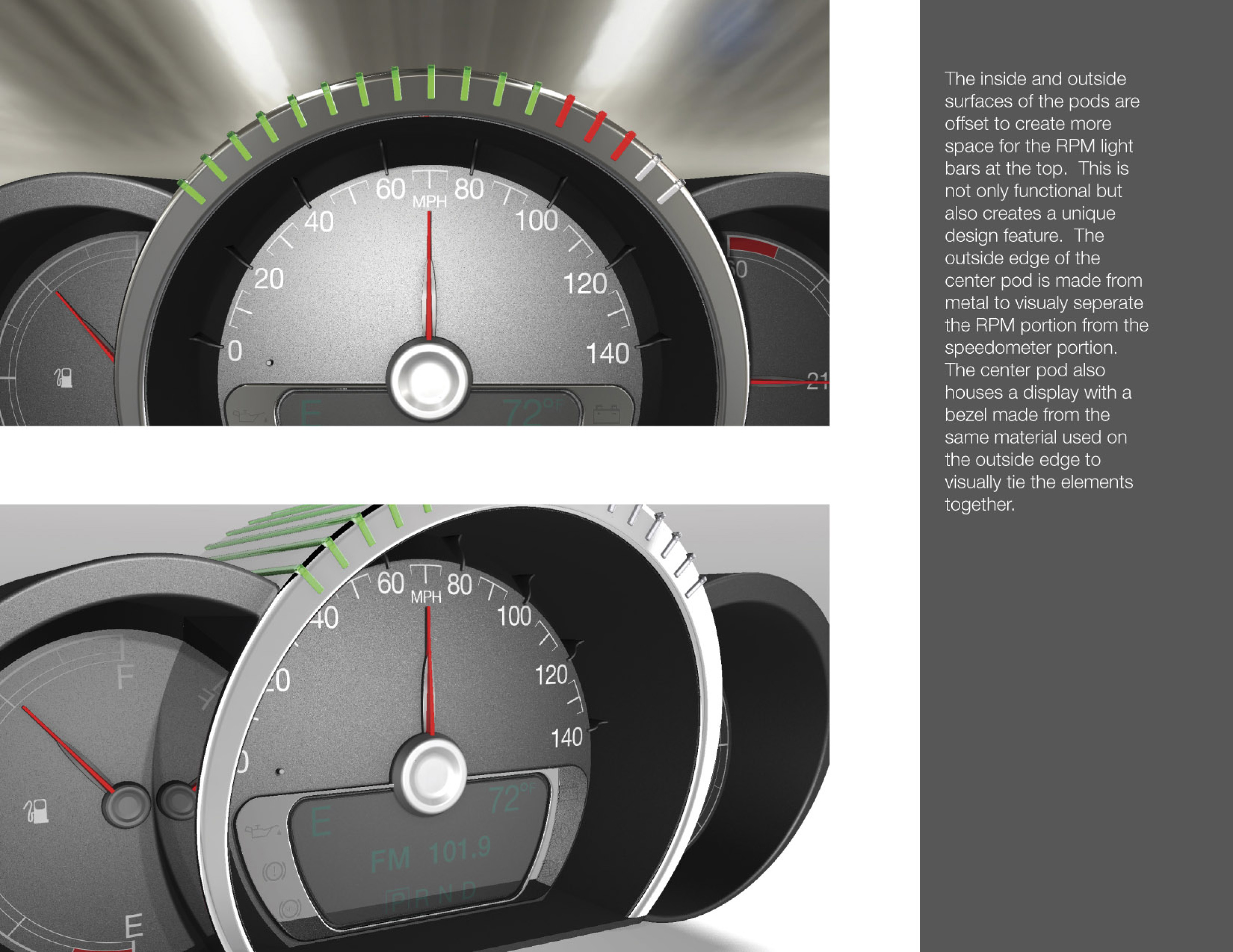 Automotive Gauge Cluster Concepts by Mathew Zurlinden at