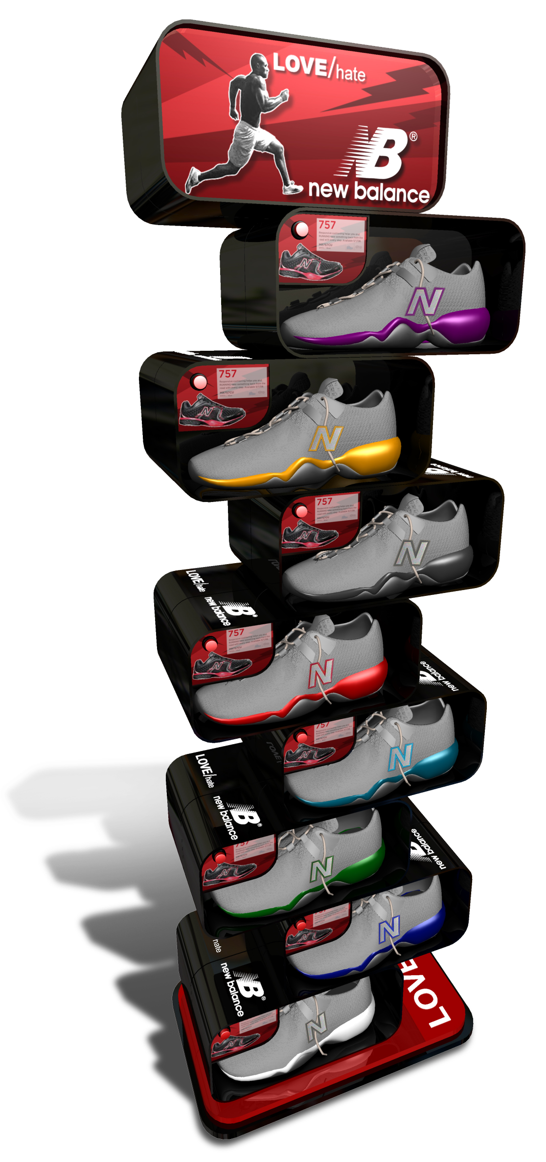 New Balance Shoe Display by Ricky Cordero at