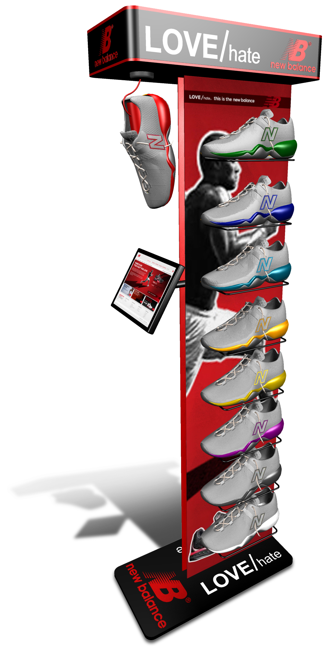 New Balance Shoe Display by Ricky Cordero at