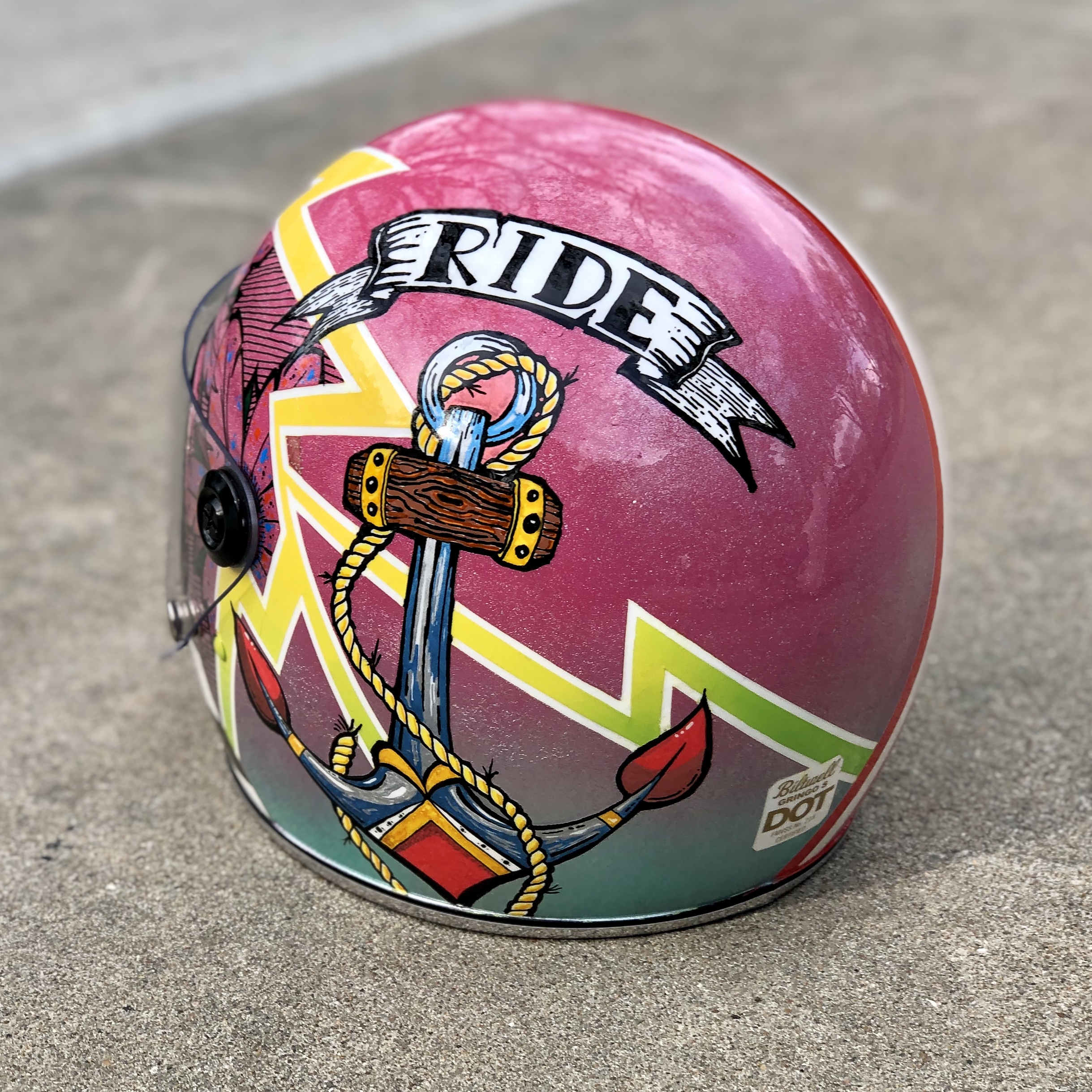 Biltwell Gringo Custom Helmet by Jamie Hall at
